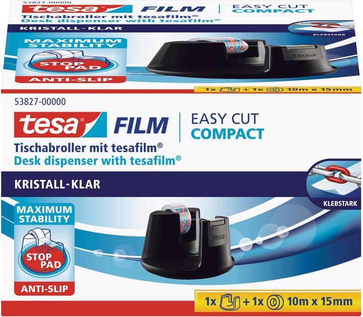 Produktbild tesa tesafilm COMPACT Tischabroller, Klebeband-Spender mit Anti-Rutsch-Boden, inkl. 1 Rolle tesafilm
