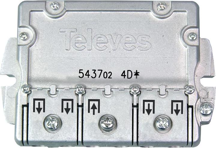 Actual product image Televes EFV 4 4-way Easy-F distributor 5-2400 MHz 9dB (Manifolds and Branchers)