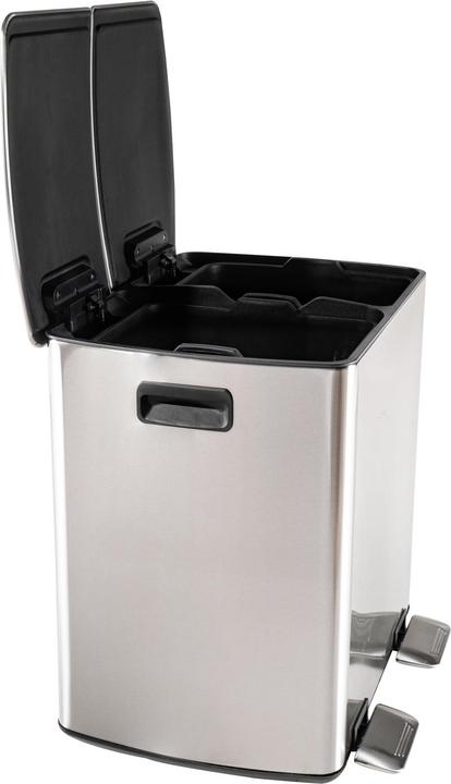 Produktbild HTI-Living Mülleimer mit 2 Kammern Jannik 40 Liter Silber (40 l)