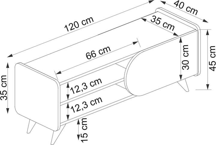 Image du produit Kalune Design Mindy (120 x 40 x 45 cm)