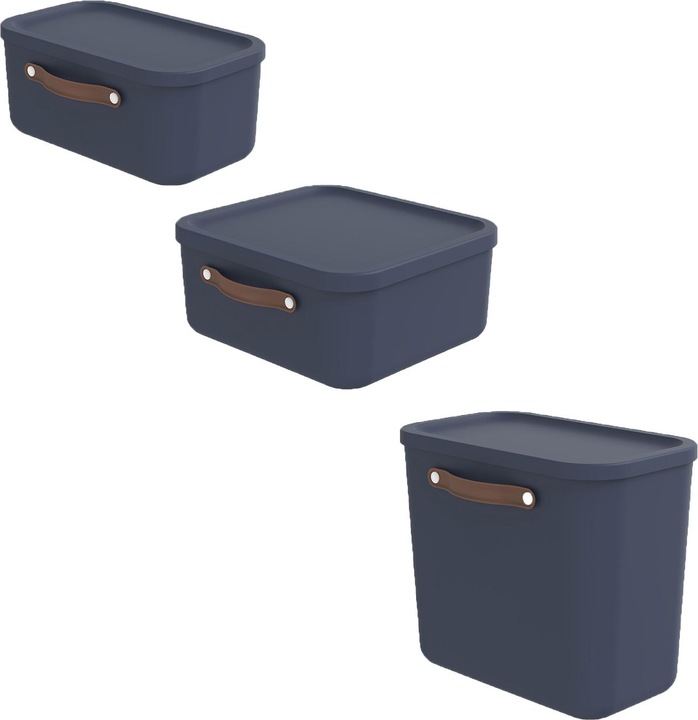 Actual product image Rotho Set of 3 storage boxes small MALOJA