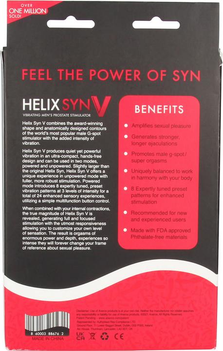 Actual product image Aneros Helyx Syn V