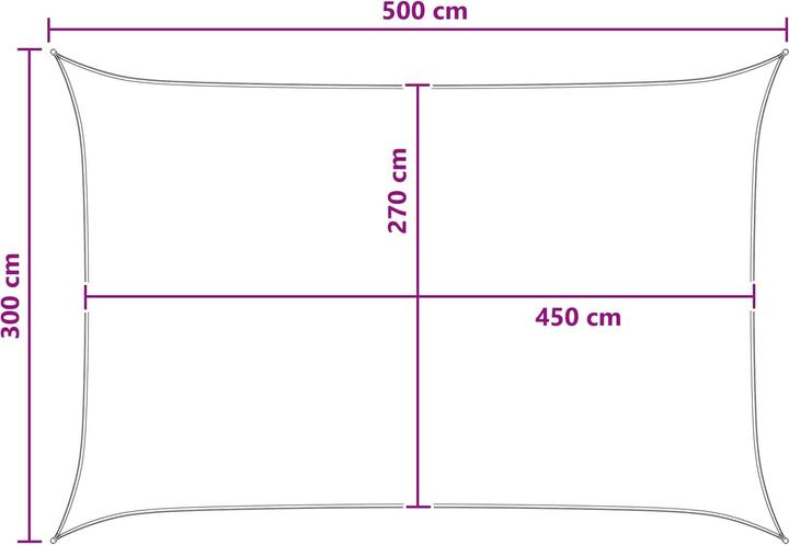 Produktbild vidaXL Sonnensegel (300 x 500 cm)