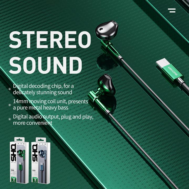 Actual product image Wekome Wired headphones USB-C tarnish (Cable)