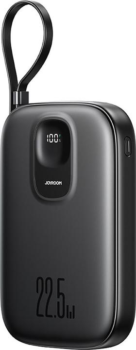 Productafbeelding Joyroom JR-PBF18 22.5W 10000mAh Powerbank with Built-in Lightning Cable + USB-C Cable 0.25 cm - Blac (10000 mAh, 22.50 W, 38.50 Wh)