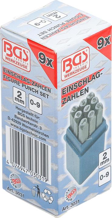 Produktbild BGS Einschlagzahlen 2 mm