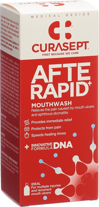 Image du produit Curasept AFTE RAPID DNA solution de rinçage 125 ml (125 ml, Bains de bouche)