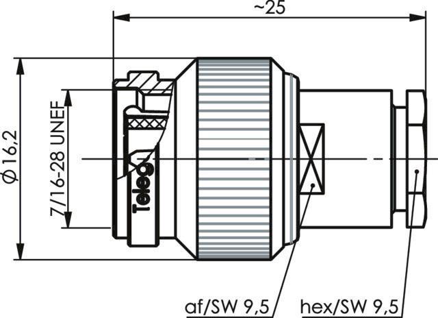 Produktbild Tega Baby TNC-Kabelstecker G1(RG 100123608 -58C/U)LMR-195 RG-141A/U RG-142B/U IP 67 (Stecker und Verbinder)