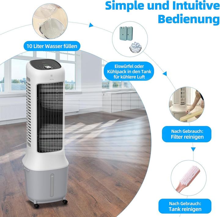 Produktbild Be Cool BC10ACP2501W Silent Luftkühler 10 Liter Tank, 24 Windstufen