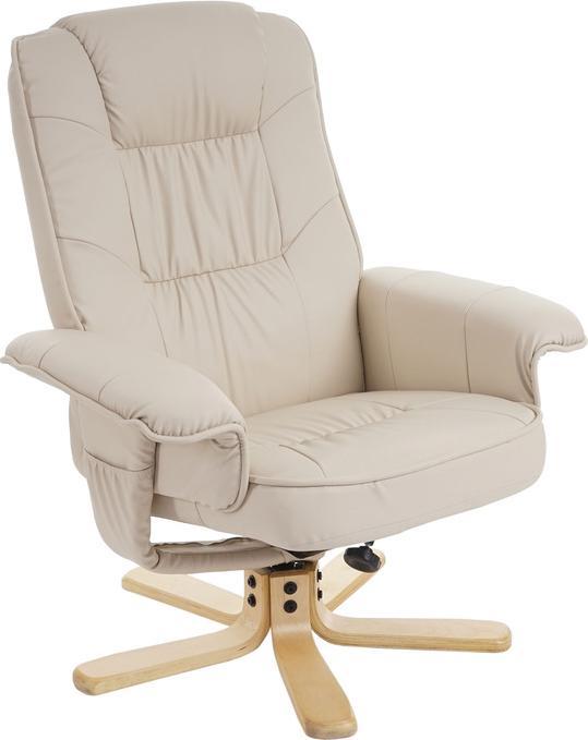 Produktbild Swisshandel24 Relaxsessel Fernsehsessel Sessel ohne Hocker M56 Kunstleder - creme