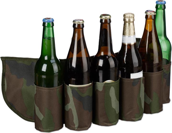 Actual product image Relaxdays Beear Belt For 6 Cans & Bottles
