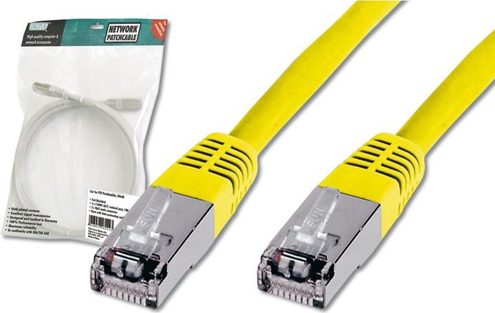 Image du produit Digitus CAT 5e SF-UTP Câble patch Cu PVC AWG 26/7 Longueur 5 m Couleur jaune (FTP, CAT5e, 5 m)