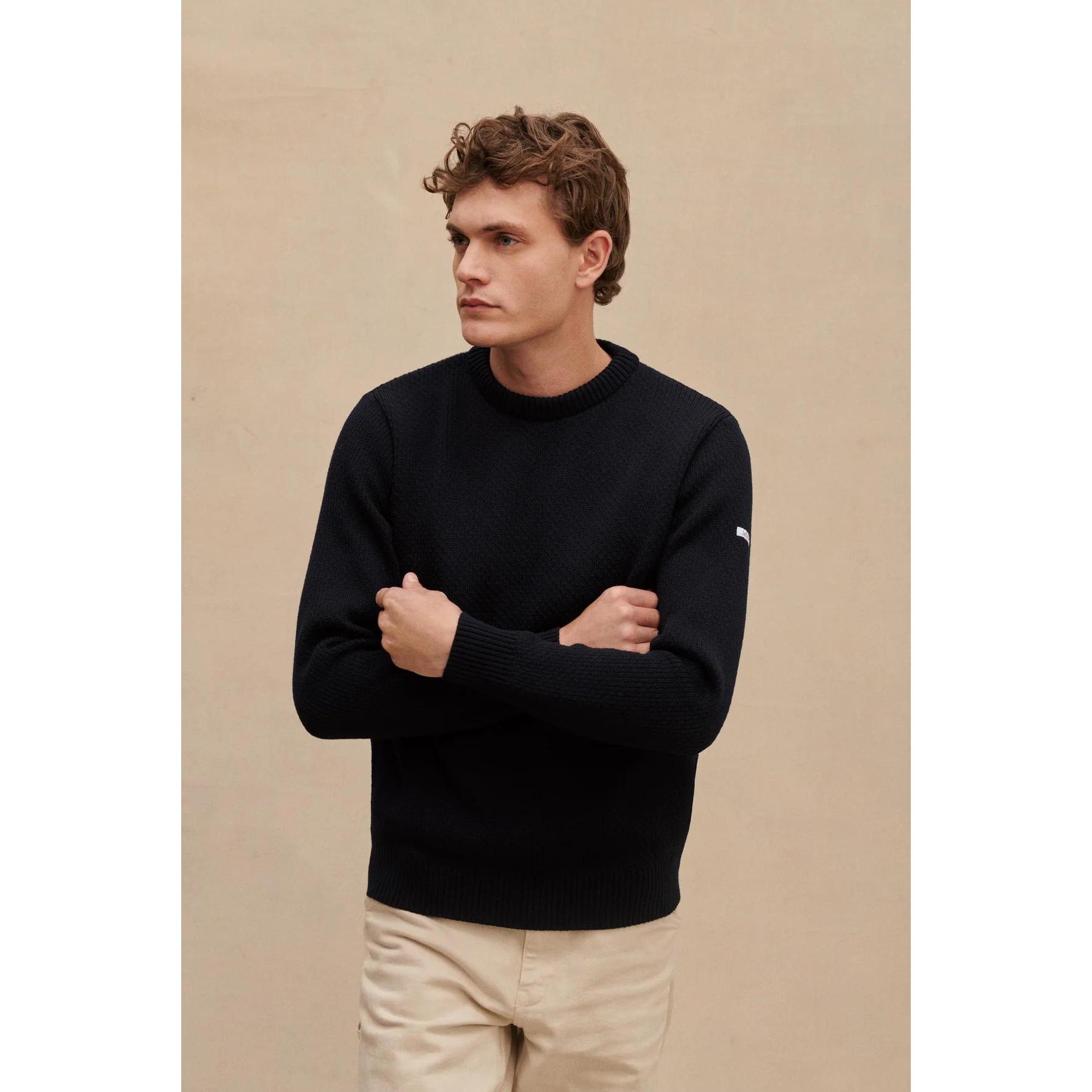 Thumbnail - Le Minor, Herren, Pullover, pullover mit rundhalsausschnitt norwegen le inor, Blau, (M)