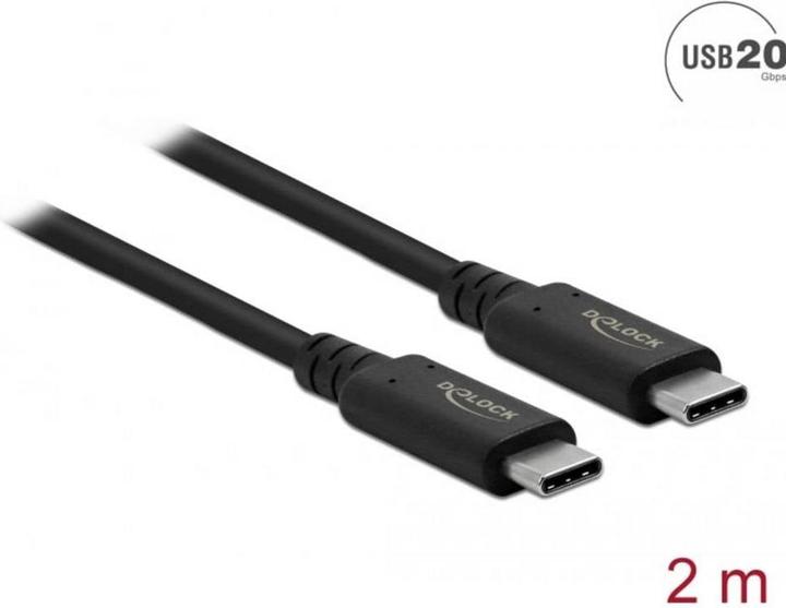 Produktbild Delock USB-C – USB-C (2 m, USB 3.2 Gen 2x2, 100 W)