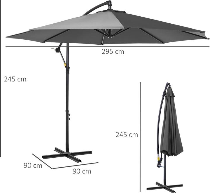 Produktbild Outsunny Ampelschirm (2.95 m)