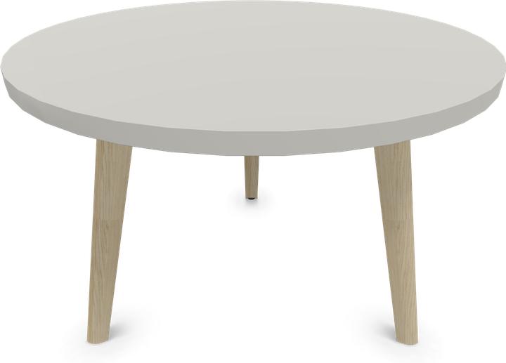 Frêne naturel teinté gris clair, Gris perle