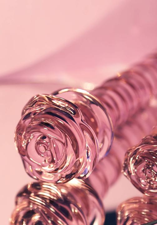 Productafbeelding Dream Toys Glazuur Glas - Rozenknopje Spiraal G-Spot Dildo