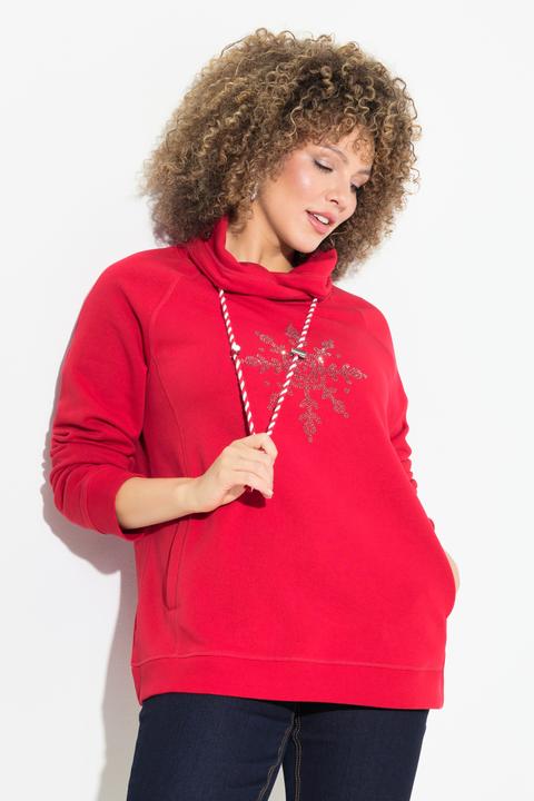 Produktbild Ulla Popken Sweatshirt, Eisstern, Stehkragen, Taschen, Langarm (58)