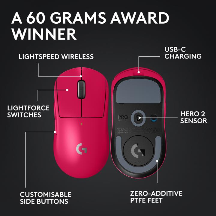 Produktbild Logitech G G Pro X Superlight 2 (Kabellos, Kabelgebunden)