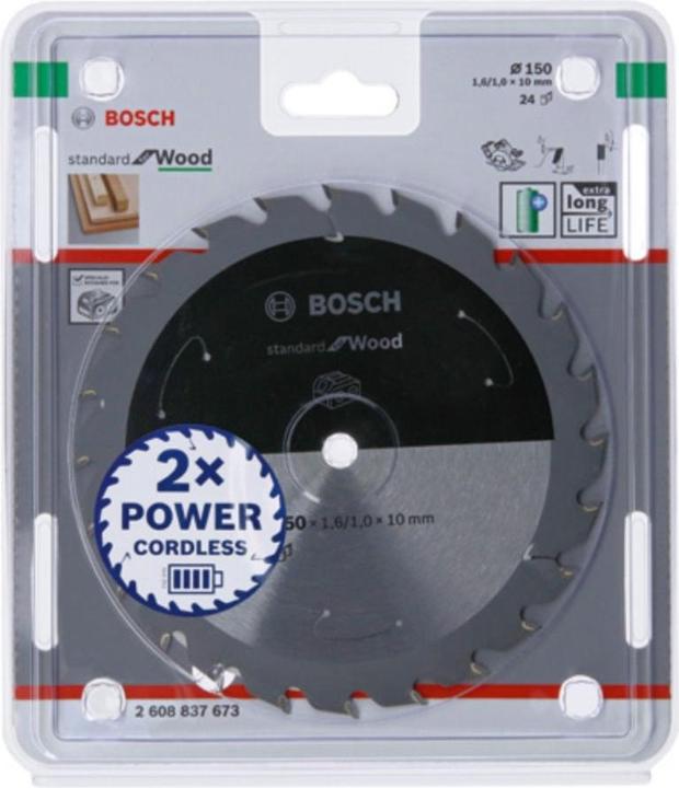 Productafbeelding Bosch Professional Zubehör Cirkelzaagblad Standaard voor hout, 150x1.6/1x10, 24 tanden