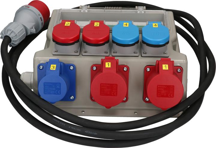 Produktbild Max Hauri Construct Line Baustromverteiler (7 x, Typ 25, CEE 16/5, Typ 23, CEE 16/3)