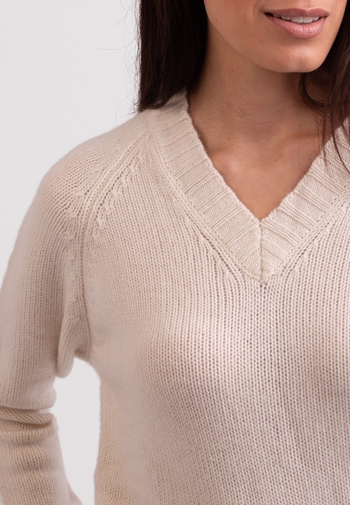 Immagine prodotto Cash-Mere Recycelter Kaschmir V-Ausschnitt Pullover (XS, S)