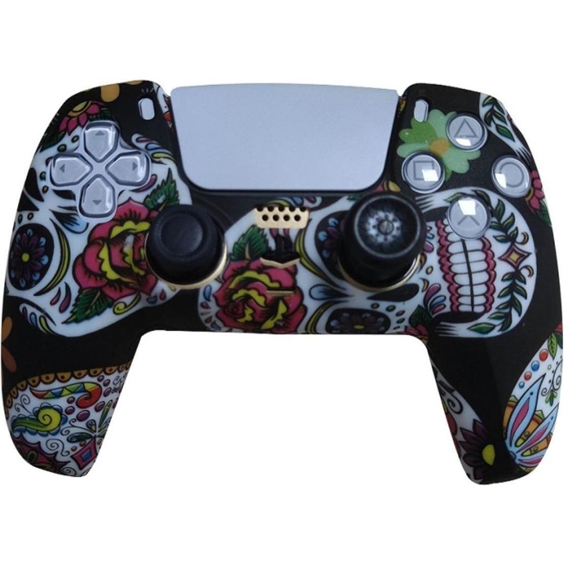 König Design 2 x Schutzhülle für Playstation 5 DualSense Controller Skin Silikon Schutz Motiv (Playstation Classic), Gam...