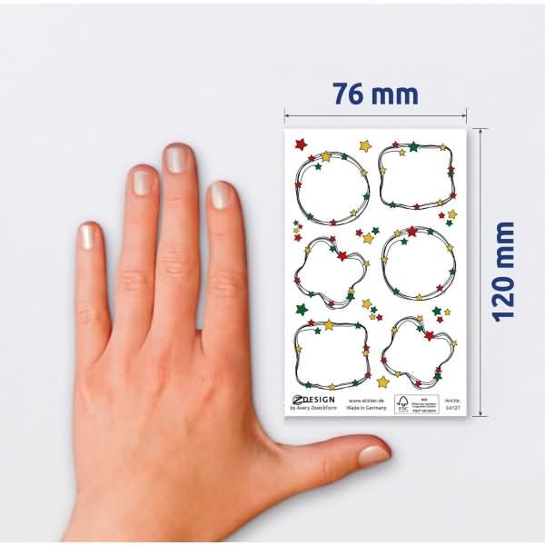 Produktbild Z-Design Weihnachtssticker (6 Sticker)