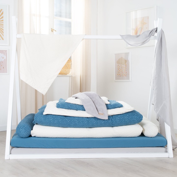 Produktbild Roba Nestchen passend für Babybetten 60x120cm oder 70x140 cm 'Seashells' indigo