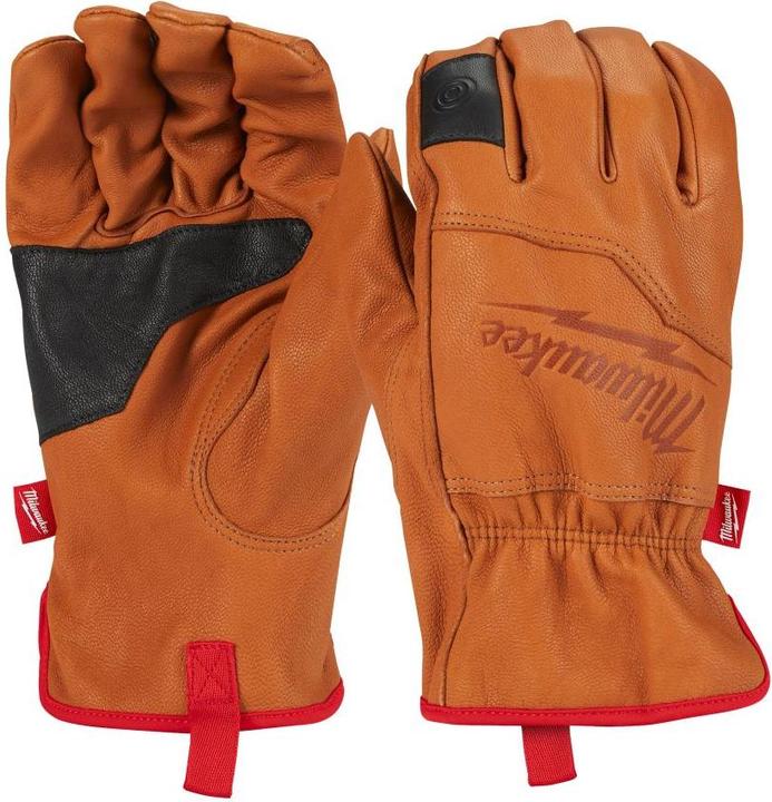 Produktbild MGA Milwauke Leder-Arbeitshandschuhe Grösse 8/M-11/XXL (11/XXL), Rot Schwarz (11, XXL)