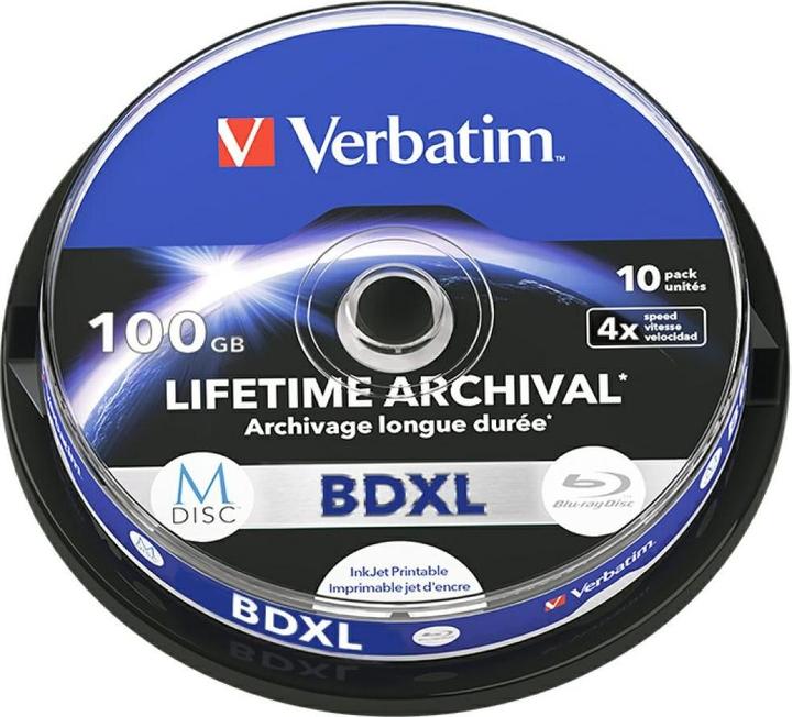Immagine prodotto Verbatim Płyta BD-XL M-Disc 100GB 4X Inkjet Printable 10szt 43850 (10 x)