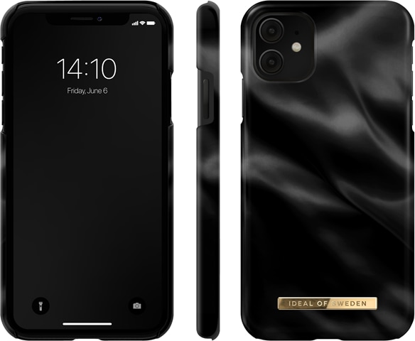 Actual product image iDeal Of Sweden Designer Hard Cover Black Satin (Apple iPhone XR, Apple iPhone 11)