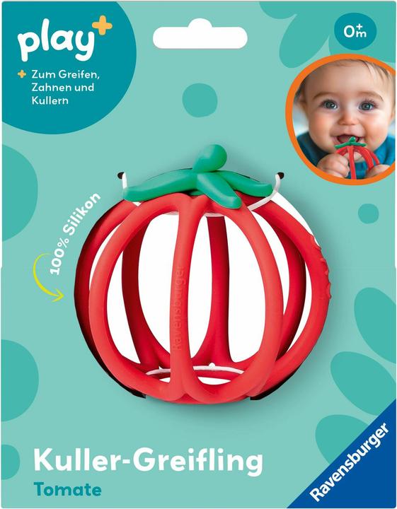 Produktbild Ravensburger Play+ Kuller-Greifling: Tomate – Zahnungshilfe, Silikon Baby-Spielzeug ab 0 Mona
