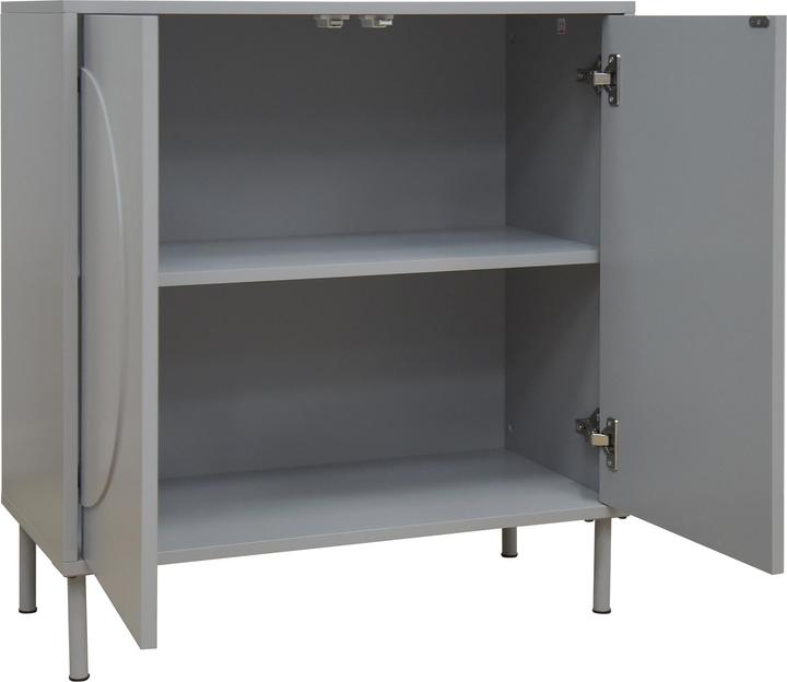 Produktbild En.Casa Sideboard Holea mit 2 Türen 75x70x34 cm Grau