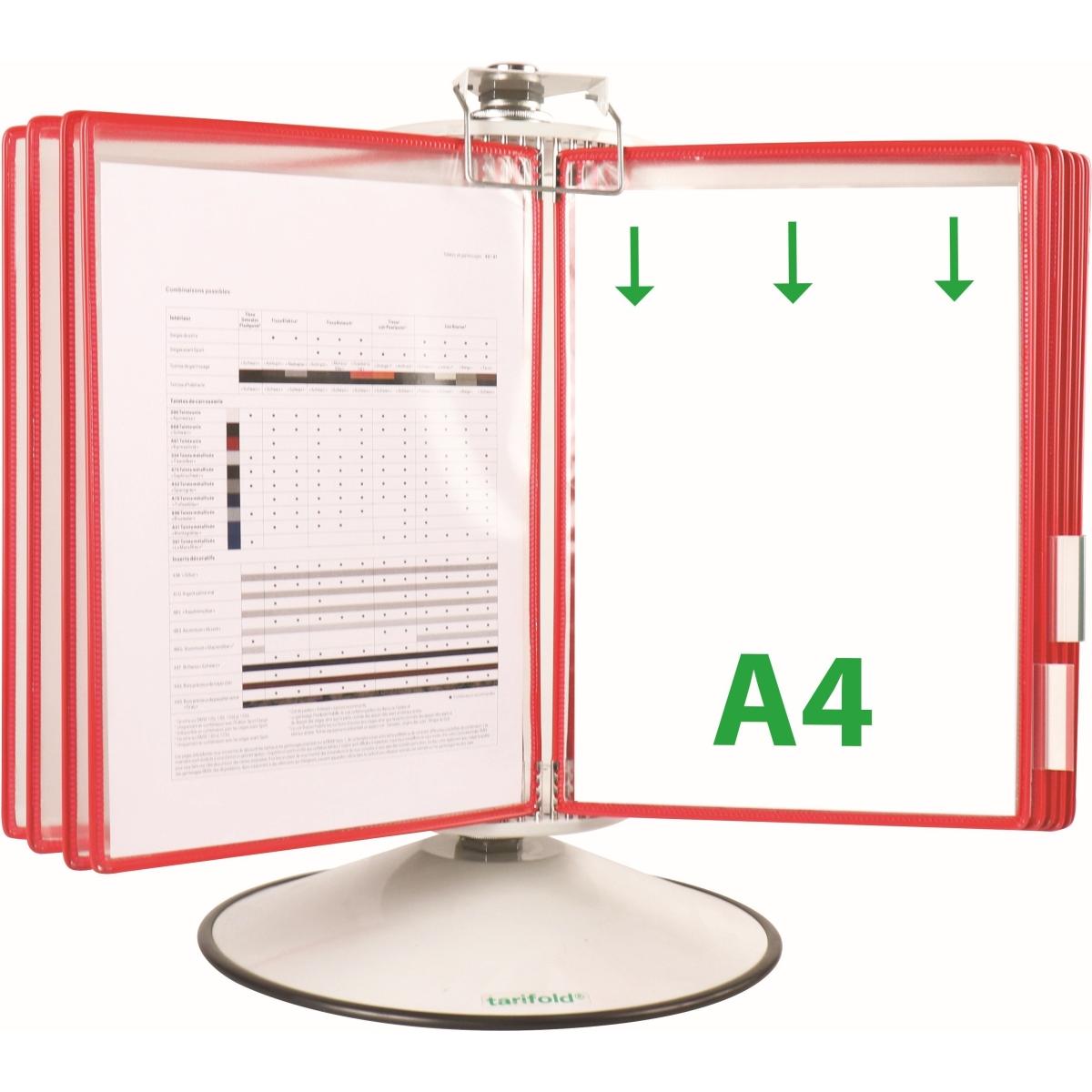Thumbnail - Tarifold, Informationsschild, Sichttafelsystem 444503 DIN A4 rot mit 50 St. Sichttafeln