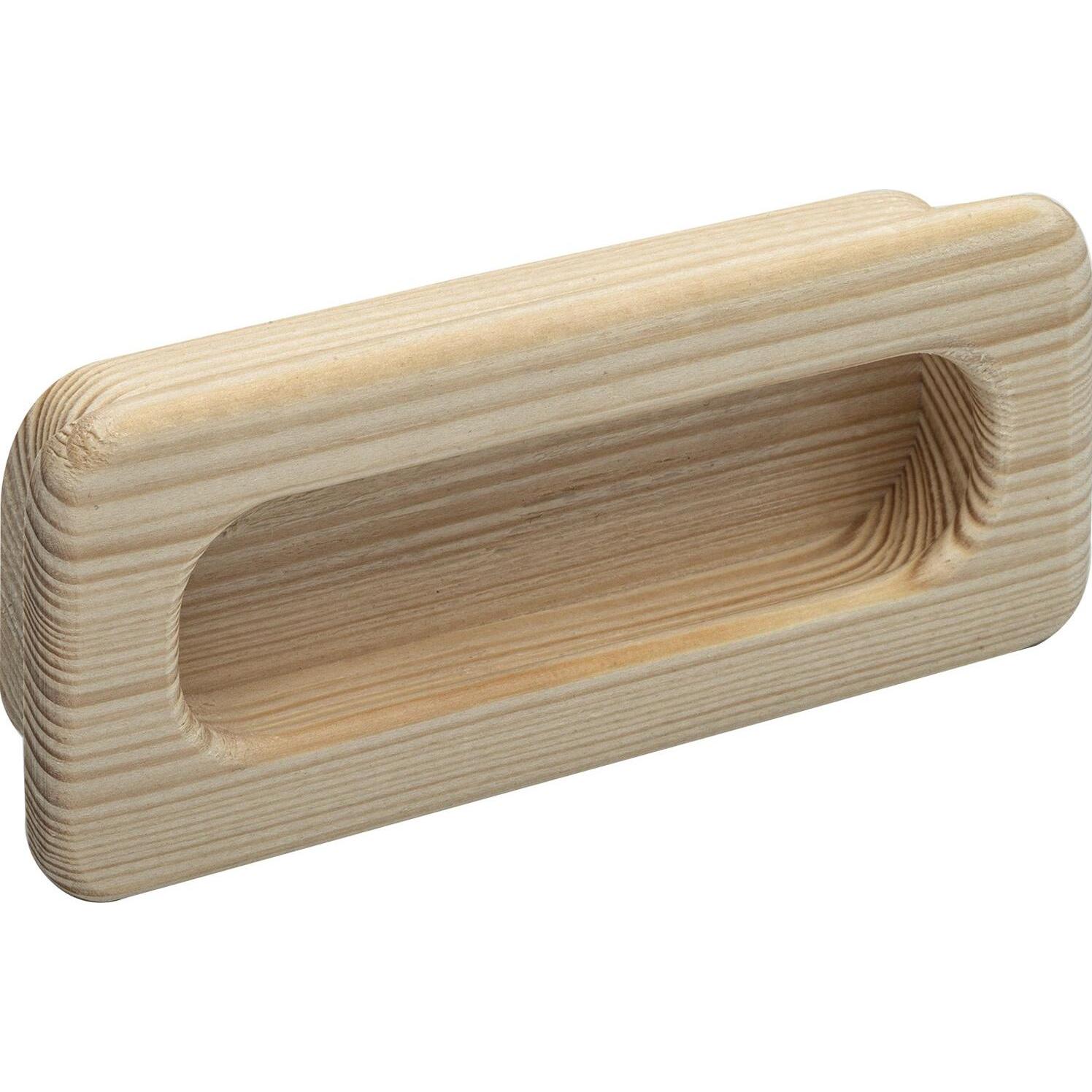 Alles im griff, Möbelgriff, Muschelgriff Cidras Breite 110 mm, Einlassmass 102 x 42 mm, Fichte roh