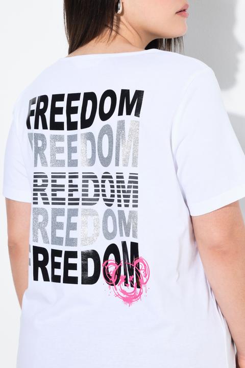 Image du produit Angel of Style T-shirt coupe évasée, grand message dans le dos (50)