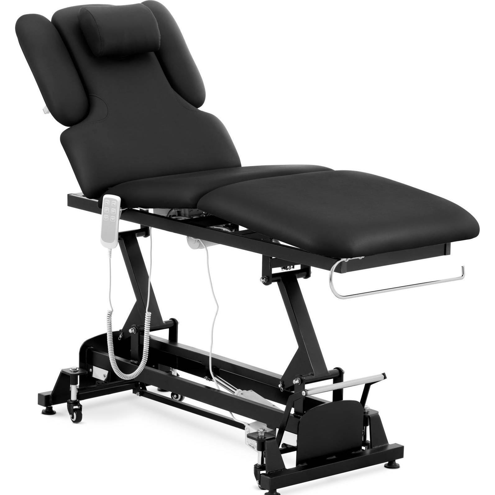 Physa, Massageliege + Massagesessel, Massageliege elektrisch Massagebank Therapieliege Massagetisch 250 kg Schwarz