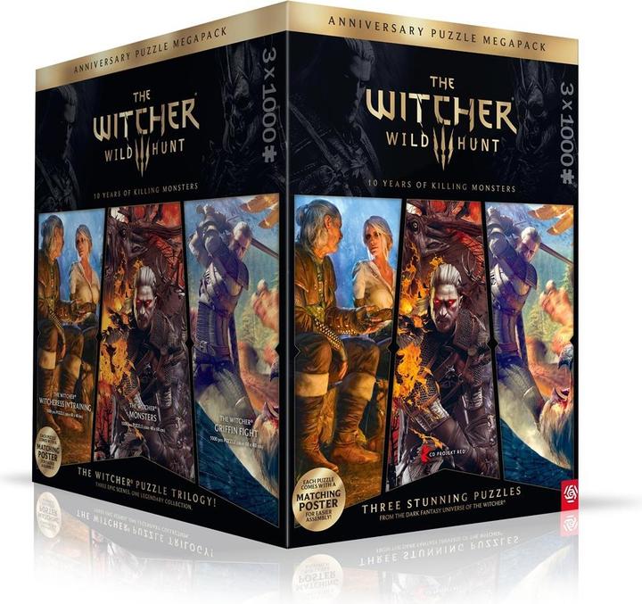 Produktbild Good Loot The Witcher 3 Puzzle Triology Wild Hunt 10 Years of Killing Monsters (1000 Teile) (1000 Teile)