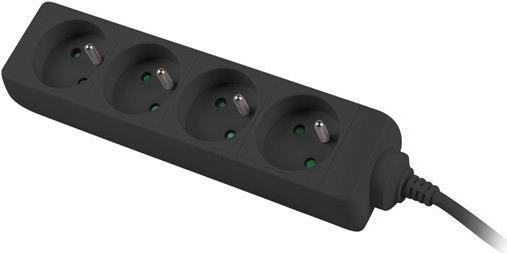Image du produit Lanberg PS0-04E-0100-IEC-BK Câble d'extension 4 sorties AC Indoor (4 x, C14, 1 m)