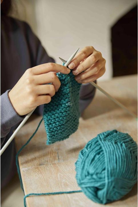 Actual product image DMC Mindful Making scarf knitting set