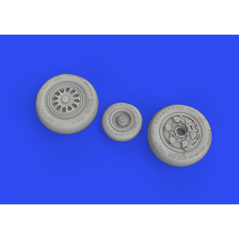 Eduard F-16C wheels late 1/48 for KINETIC