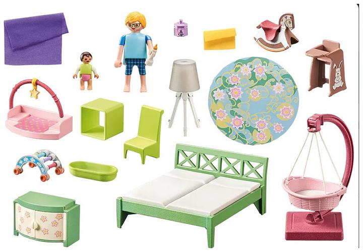 Image du produit Playmobil Chambre à coucher avec coin de jeu pour bébé (71609, Playmobil Ma vie)