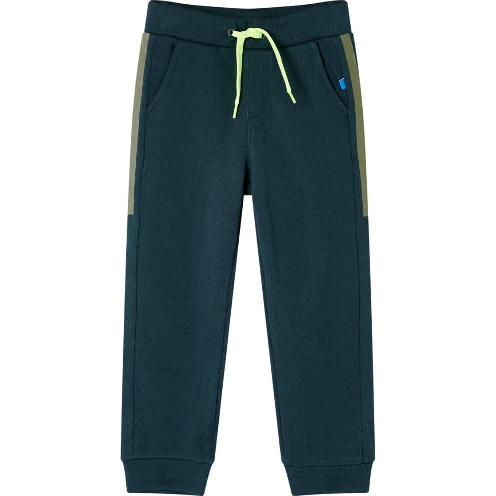 VidaXL, Unisex, Sporthose, Kinder-Trainingshose mit Kordelzug Moosgrün 104,Farbe (104), Grün, 104