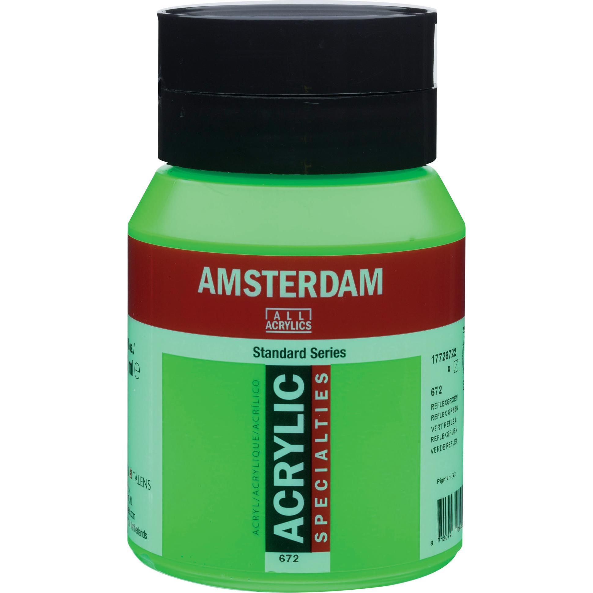 Talens, Künstlerfarbe + Bastelfarbe, Acrylfarbe Amsterdam 500ml 17726722 reflexgrün (Reflexgrün, 500 ml)