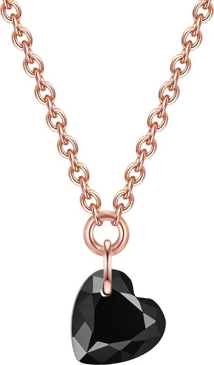Immagine prodotto Glanzstücke München Donna Cuore Argento Spinello Oro Rosa 40,0 cm Lunghezza base + 5,0 cm Estensione - 32432 (Argento, 40 - 45 cm)