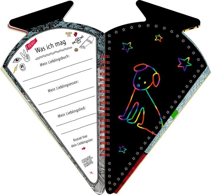 Actual product image School cone scratch book