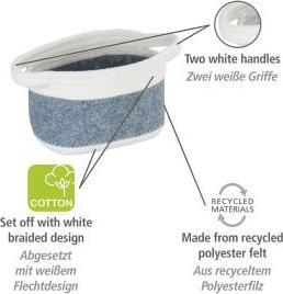 Actual product image Wenko Felt Basket Bea Light Grey (13 cm)
