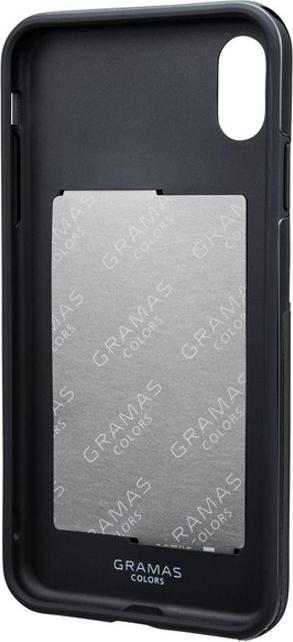 Actual product image Gramas Edge Hybrid Genuine Leather/Plastic Shell Case (Apple iPhone XS Max)