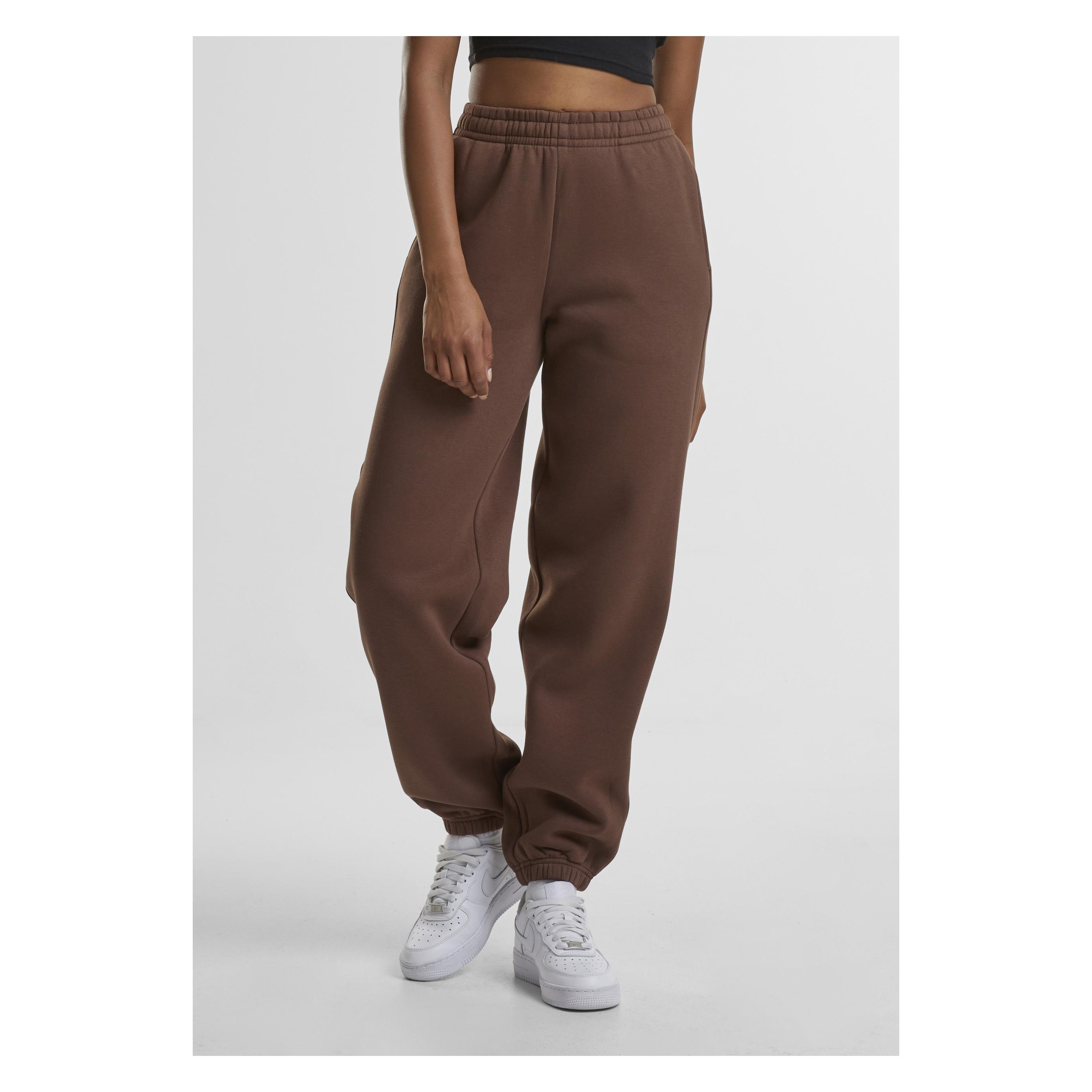 Urban Classics, Damen, Hosen, Ladies Fluffy Sweatpants - 171979, Braun, (Xl)